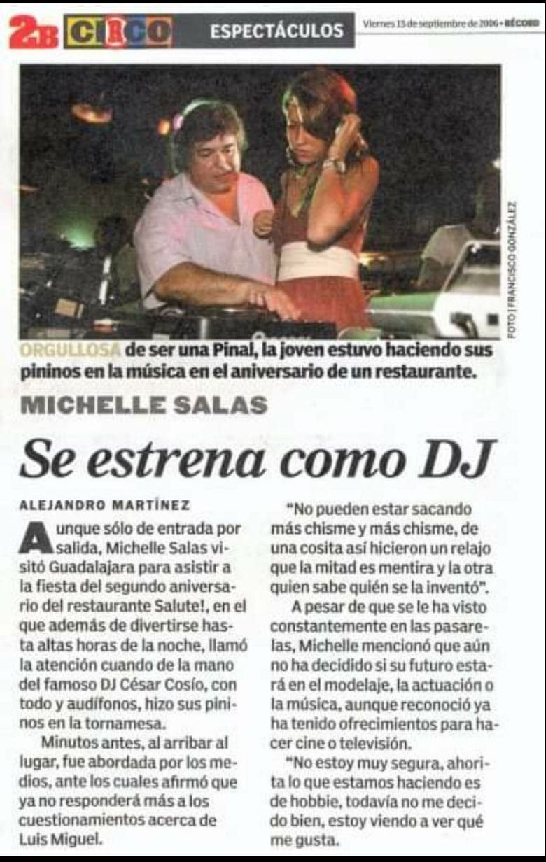 MICHELLE SALAS Se estrena como DJ